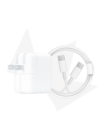 Pack - (Apple) Macbook Power Adapter 70W - (Apple) Cable Type C - Type C - 2 Metros