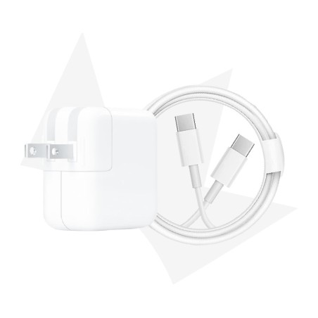Pack - (Apple) Macbook Power Adapter 70W - (Apple) Cable Type C - Type C - 2 Metros