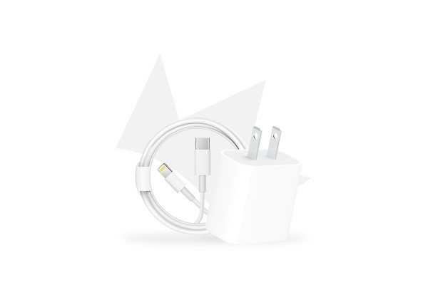 Pack - (Apple) Cable Type C Lighthing - 1 Metro + (Apple) Cube Quick Charging 20W
