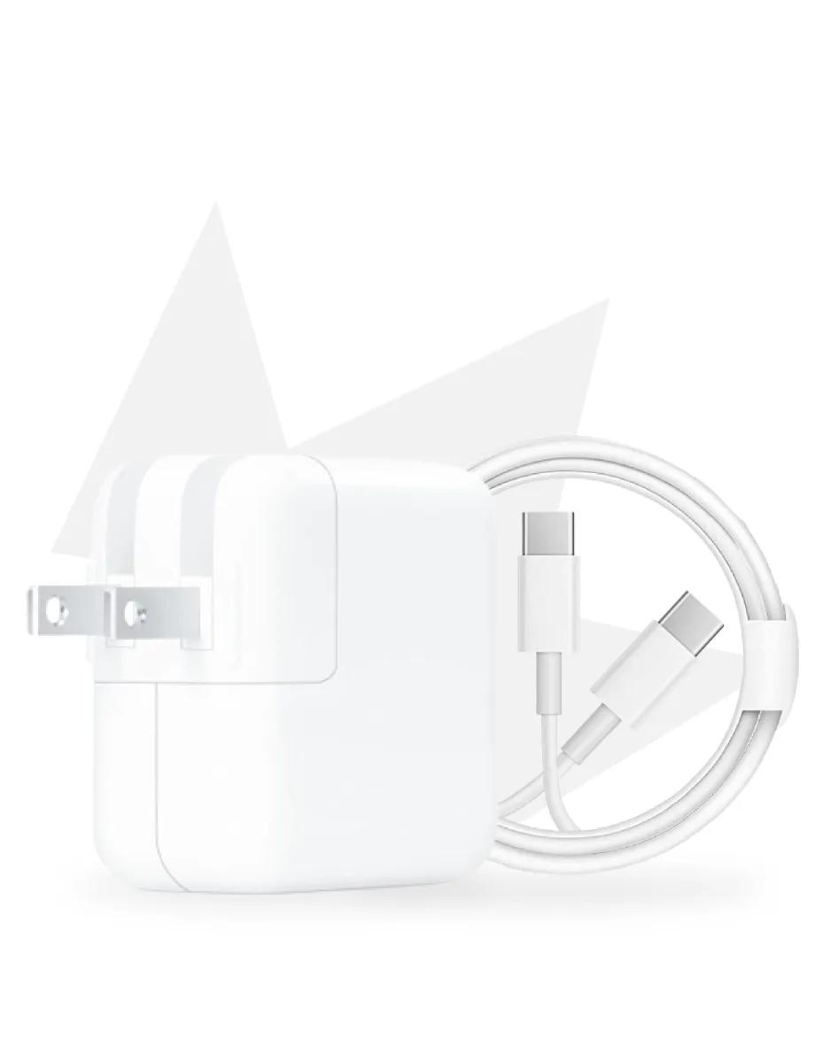 Pack - (Apple) Macbook Charger 61W + (Apple)Cable Type C - Type C - 2 Metros