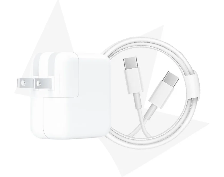 Pack - (Apple) Macbook Power Adapter 70W - (Apple) Cable Type C - Type C - 2 Metros