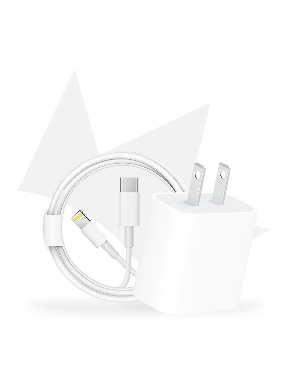 Pack - (Apple) Cable Type C Lightning - 1 Metro + (Apple) Cube Quick Charging 20W