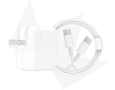 Pack - (Apple) Macbook Power Adapter 70W - (Apple) Cable Type C - Type C - 2 Metros